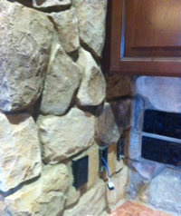 Custom Stonework at servers station