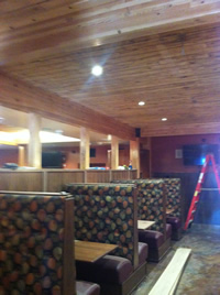Custom built high-back booths